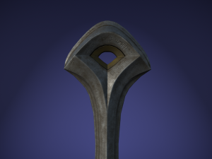 anduril sword from lotr with scabbard band and stand Modelo 3D