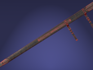 anduril sword from lotr with scabbard band and stand Modelo 3D