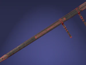 anduril sword from lotr with scabbard band and stand 3D Model
