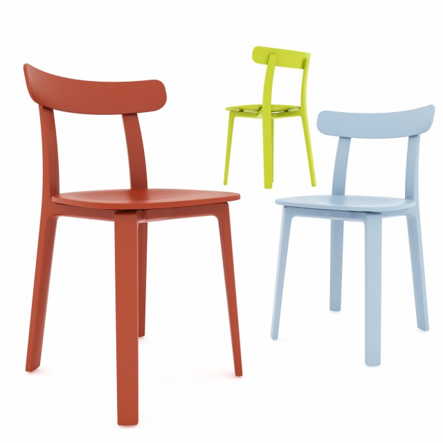 chair vitra all plastic Model 3D .c4d .max .obj .3ds .fbx .stl .blend 