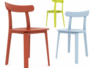 cadeira vitra toda de pl&aacute;stico Modelo 3D