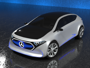 mercedes-benz eqa 2017 electric concept car 3D Model