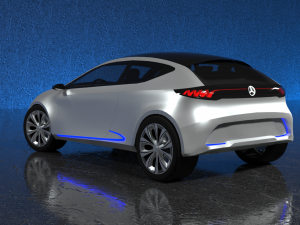 mercedes-benz eqa 2017 electric concept car 3D 模型