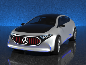 mercedes-benz eqa 2017 electric concept car 3D 模型
