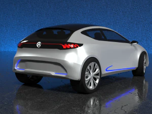 mercedes-benz eqa 2017 electric concept car 3D Model