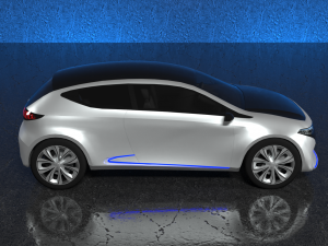 mercedes-benz eqa 2017 electric concept car 3D 模型