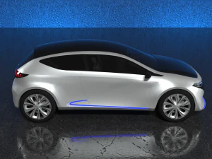 mercedes-benz eqa 2017 electric concept car 3D Model