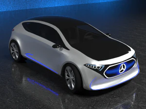 mercedes-benz eqa 2017 electric concept car 3D Model