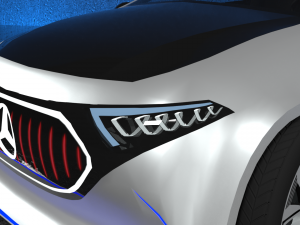 mercedes-benz eqa 2017 electric concept car 3D 模型