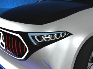 mercedes-benz eqa 2017 electric concept car 3D Model