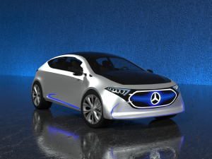 mercedes-benz eqa 2017 electric concept car 3D 模型