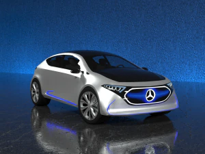 mercedes-benz eqa 2017 electric concept car 3D Model