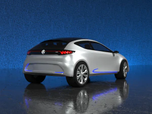 mercedes-benz eqa 2017 electric concept car 3D Model