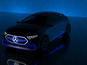 mercedes-benz eqa 2017 electric concept car 3D Model