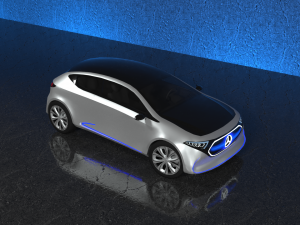 mercedes-benz eqa 2017 electric concept car 3D 模型