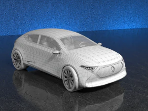 mercedes-benz eqa 2017 electric concept car 3D Model