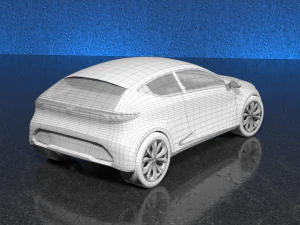 mercedes-benz eqa 2017 electric concept car 3D Model