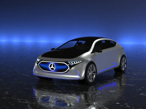 mercedes-benz eqa 2017 electric concept car 3D Model