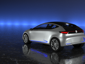 mercedes-benz eqa 2017 electric concept car 3D 模型