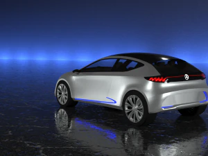 mercedes-benz eqa 2017 electric concept car 3D Model