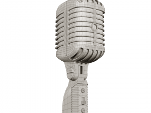 retro microphone Model 3D