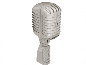 retro microphone Model 3D