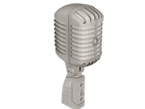 retro microphone Model 3D