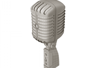 retro microphone Model 3D