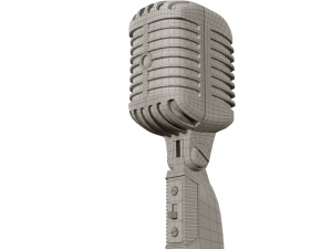 retro microphone Model 3D