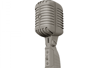 retro microphone Model 3D