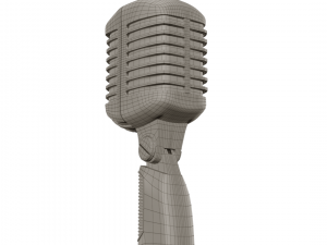 retro microphone Model 3D
