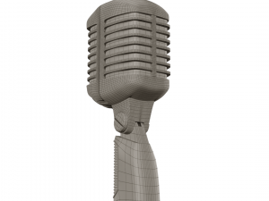 retro microphone Model 3D