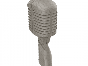 retro microphone Model 3D