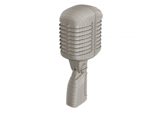 retro microphone Model 3D