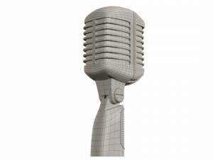 retro microphone Model 3D