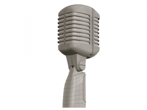 retro microphone Model 3D