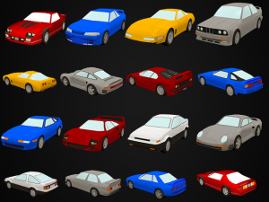 top 8 best 80s sports cars 3D Model