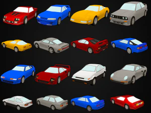 top 8 best 80s sports cars 3D Model