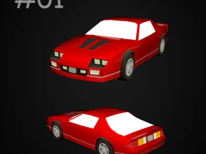 top 8 best 80s sports cars 3D Model