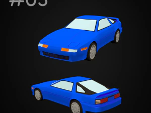 top 8 best 80s sports cars 3D Model