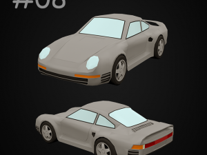 top 8 best 80s sports cars 3D Model