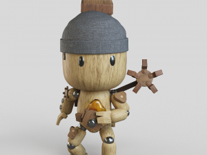 woodstranding action figurine 3D 모델