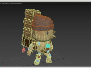 woodstranding action figurine 3D Model