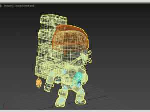 woodstranding action figurine 3D 모델