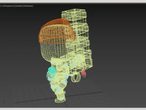 woodstranding action figurine 3D Model