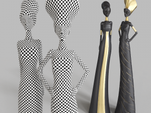 african girls Model 3D