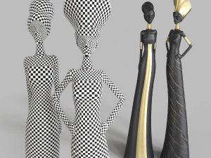 meninas africanas Modelo 3D