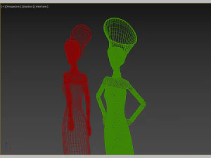 meninas africanas Modelo 3D