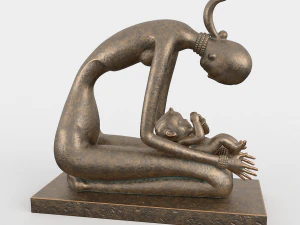 estatueta de anjo Modelo 3D