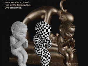 angel statuette Modello 3D